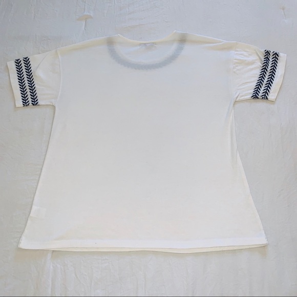 POLAGRAM White Embroidered Short Sleeve Tee Shirt - Picture 5 of 5
